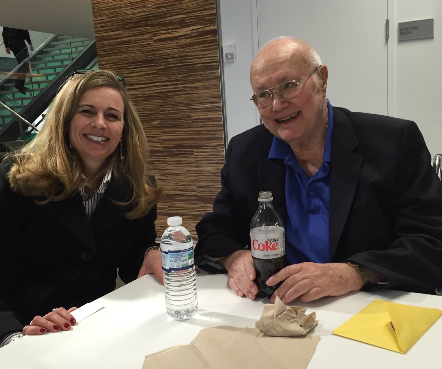 Rivergate Marketing Georgia Whalen with Dick Morley at Tribute Party