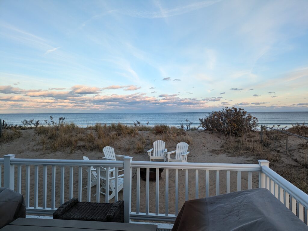 View of the ocean from inside the house