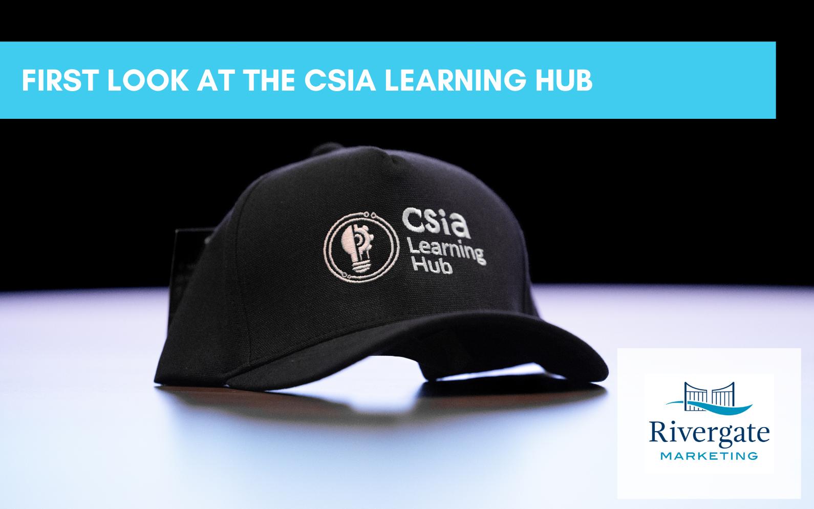 CSIA Learning Hub hat on display
